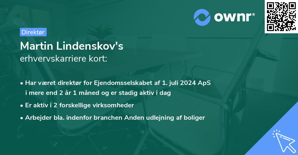 Martin Lindenskov's erhvervskarriere kort