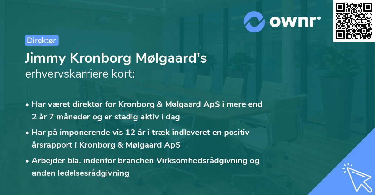 Jimmy Kronborg Mølgaard's erhvervskarriere kort