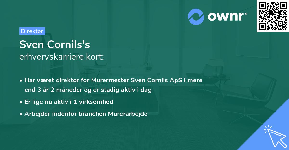Sven Cornils's erhvervskarriere kort