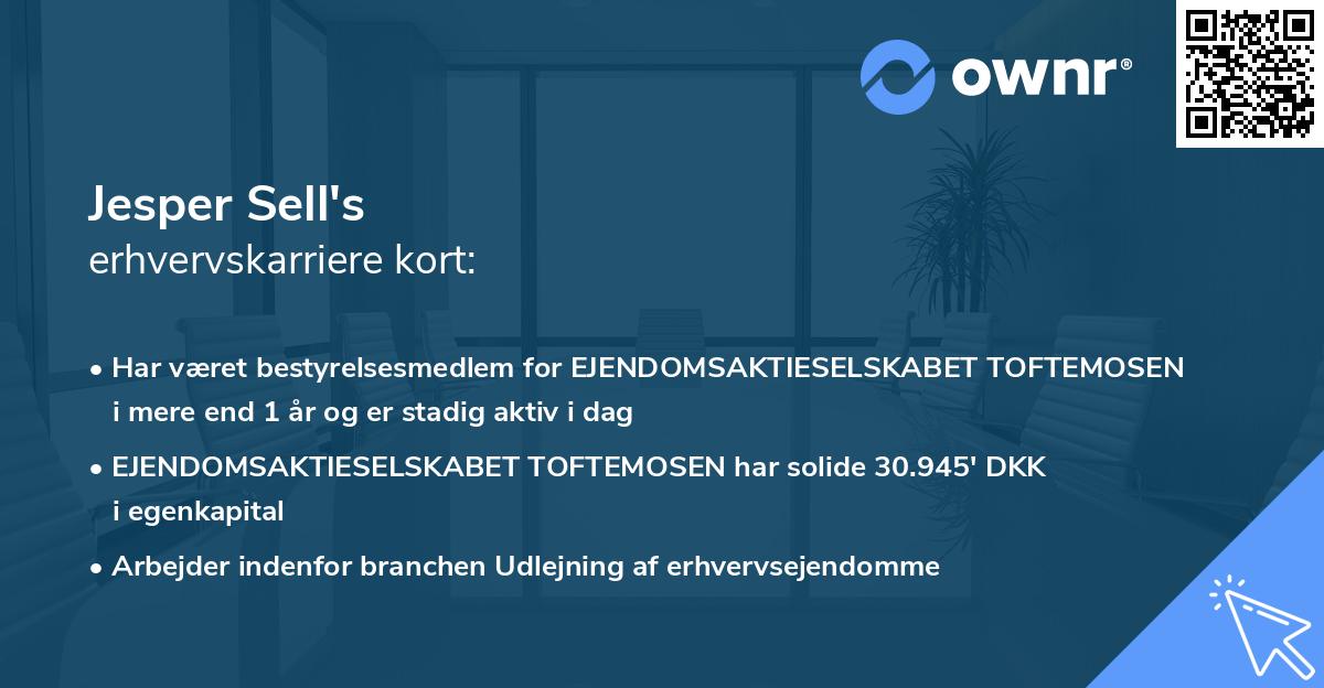 Jesper Sell's erhvervskarriere kort