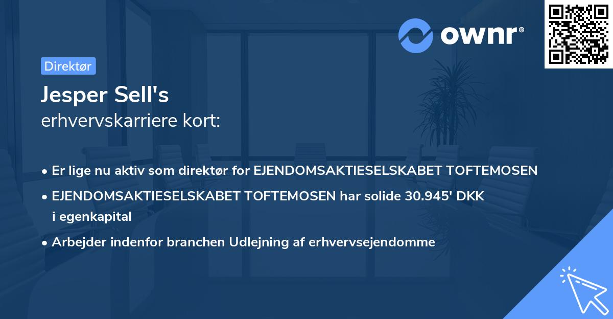 Jesper Sell's erhvervskarriere kort