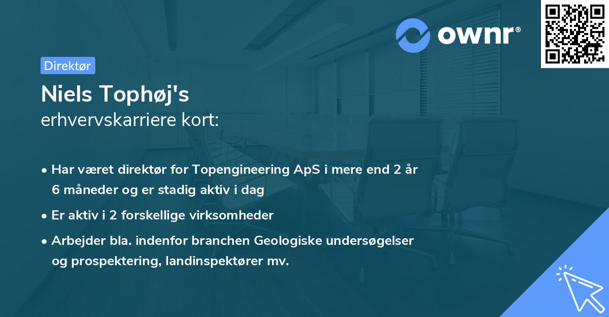 Niels Tophøj's erhvervskarriere kort