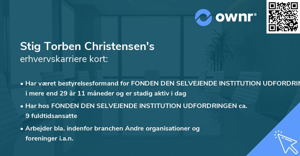 Stig Torben Christensen's erhvervskarriere kort