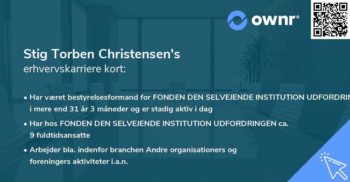 Stig Torben Christensen's erhvervskarriere kort