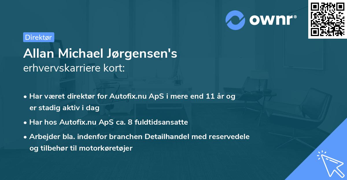 Allan Michael Jørgensen's erhvervskarriere kort