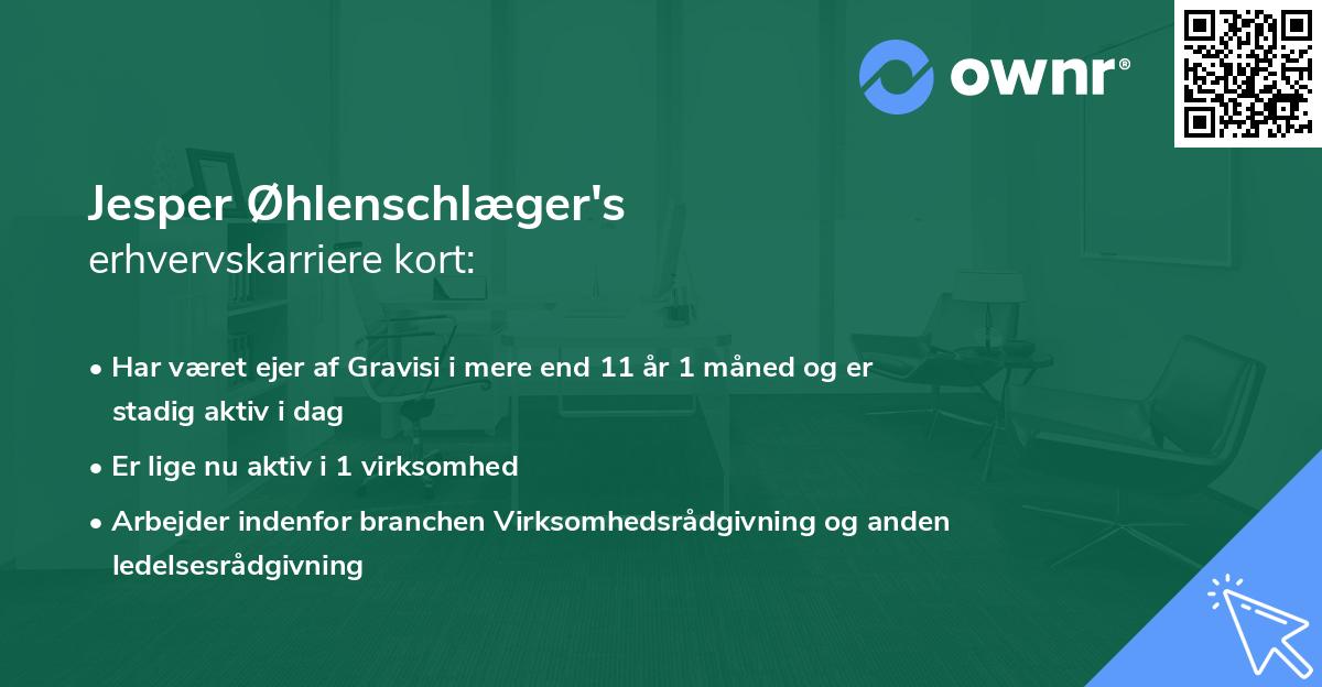 Jesper Øhlenschlæger's erhvervskarriere kort