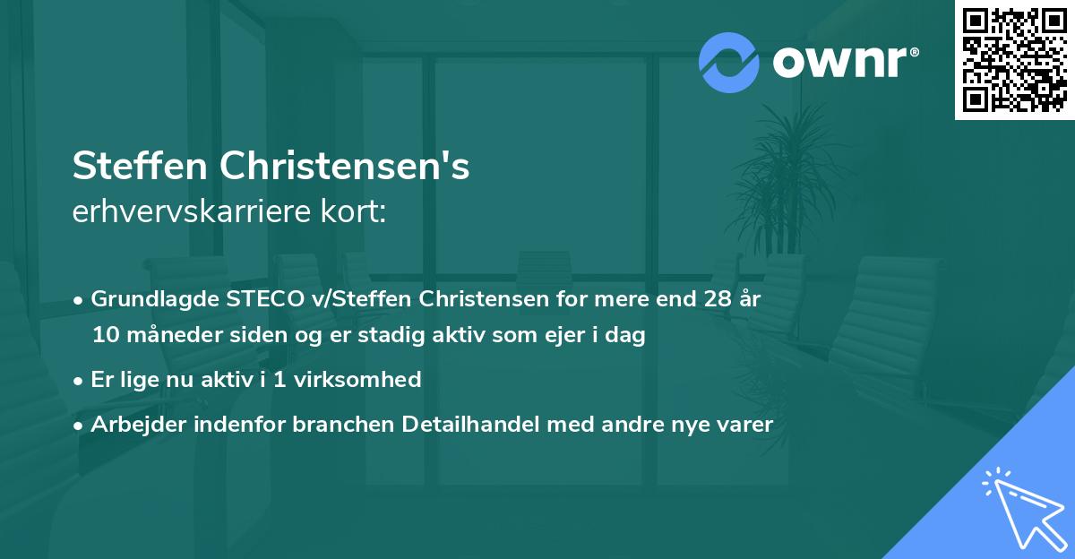 Steffen Christensen's erhvervskarriere kort