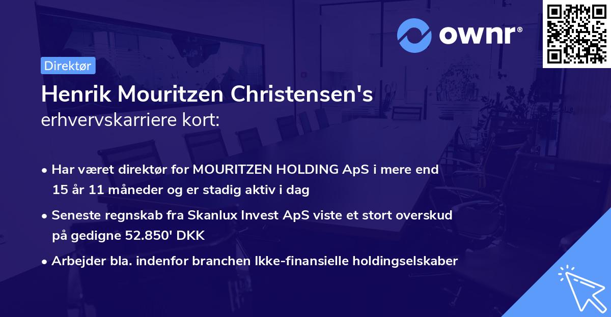 Henrik Mouritzen Christensen's erhvervskarriere kort