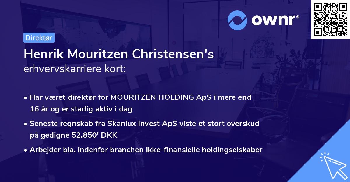Henrik Mouritzen Christensen's erhvervskarriere kort
