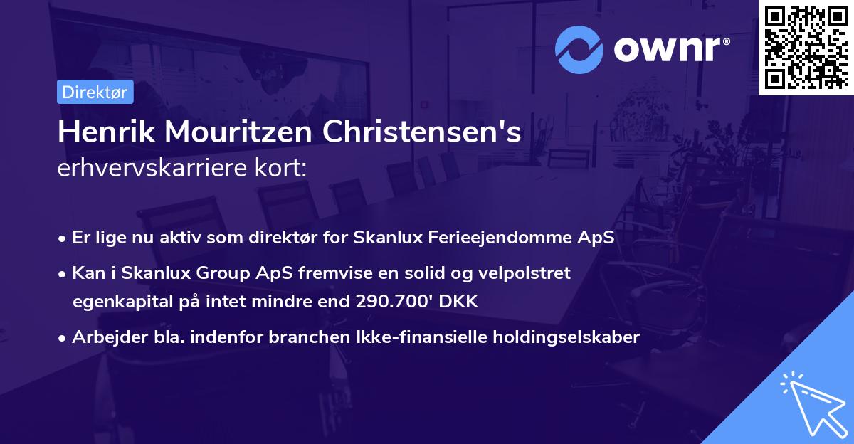 Henrik Mouritzen Christensen's erhvervskarriere kort
