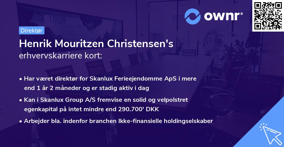 Henrik Mouritzen Christensen's erhvervskarriere kort
