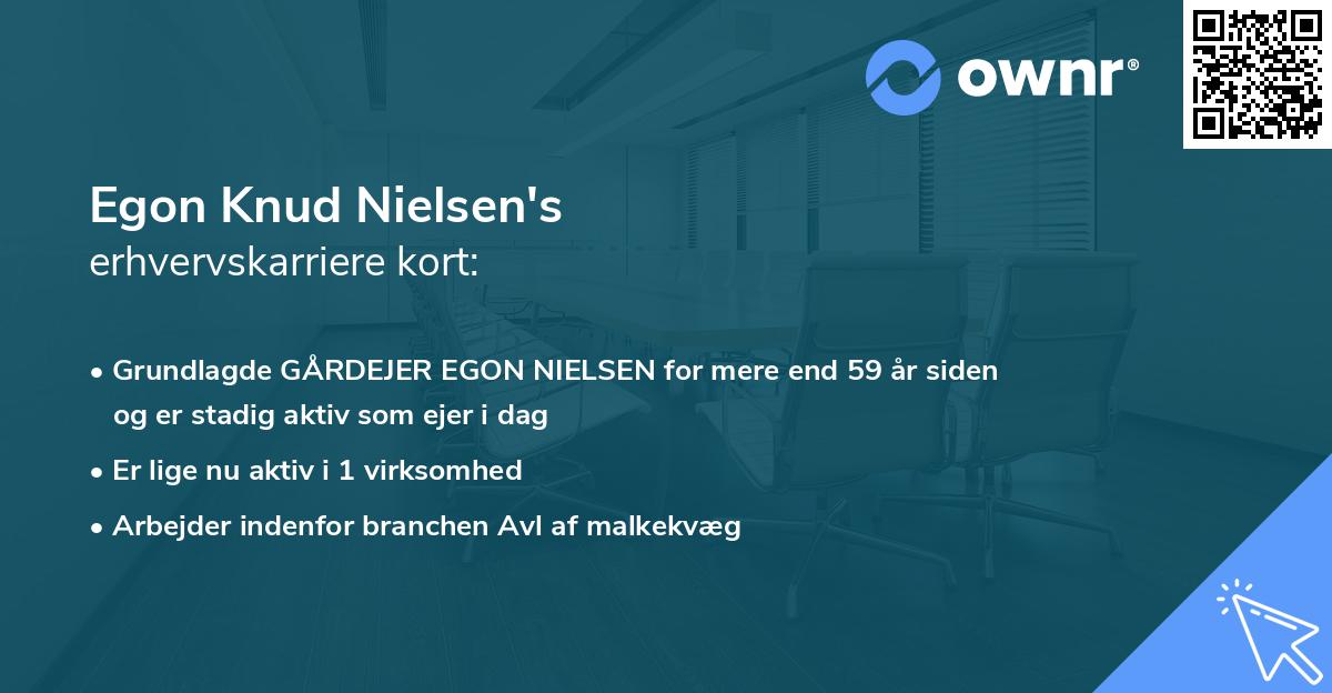 Egon Knud Nielsen's erhvervskarriere kort