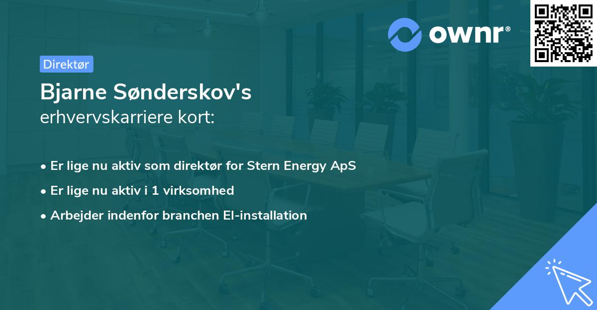 Bjarne Sønderskov's erhvervskarriere kort