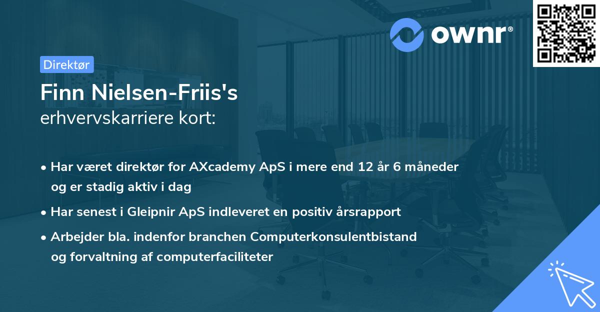 Finn Nielsen-Friis's erhvervskarriere kort