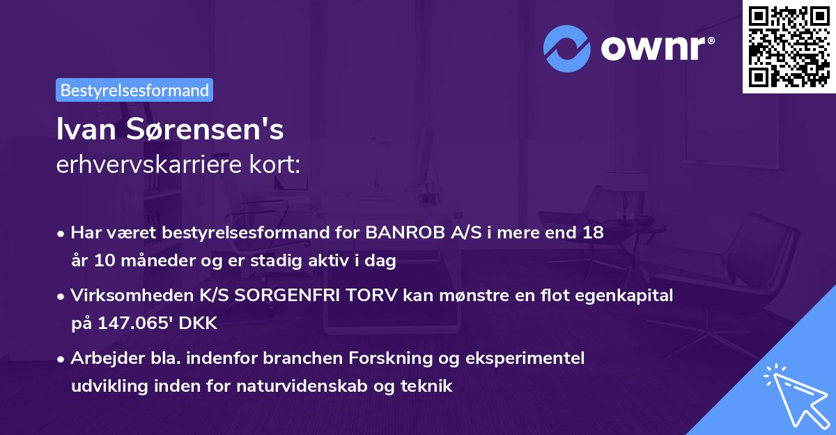 Ivan Sørensen's erhvervskarriere kort