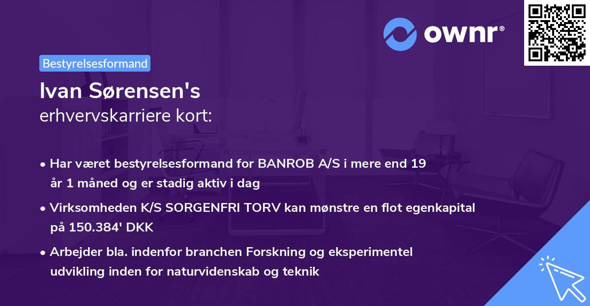 Ivan Sørensen's erhvervskarriere kort