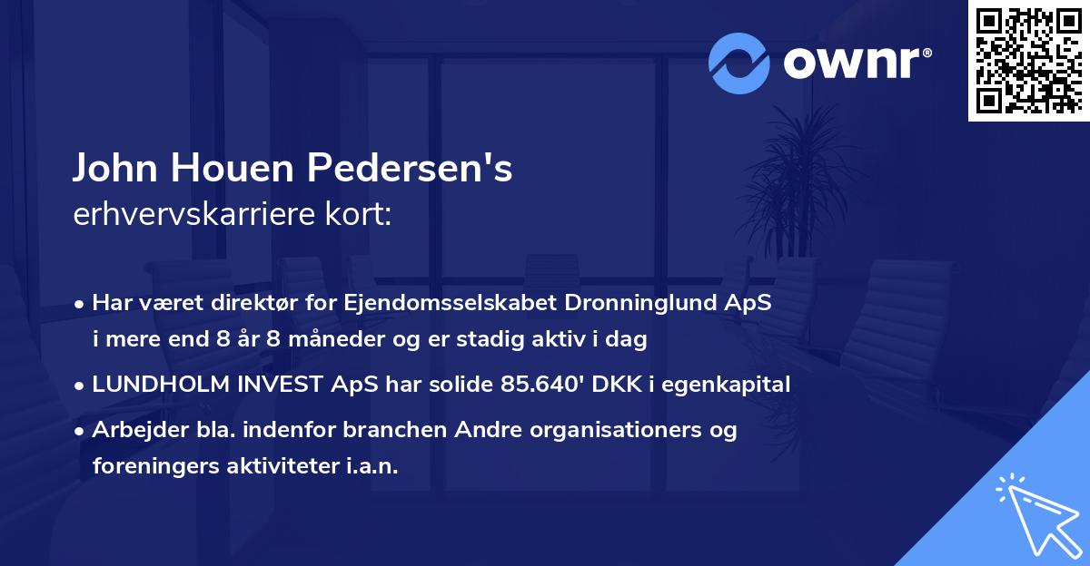John Houen Pedersen's erhvervskarriere kort