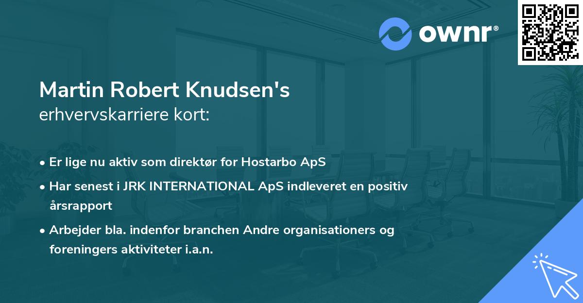 Martin Robert Knudsen's erhvervskarriere kort