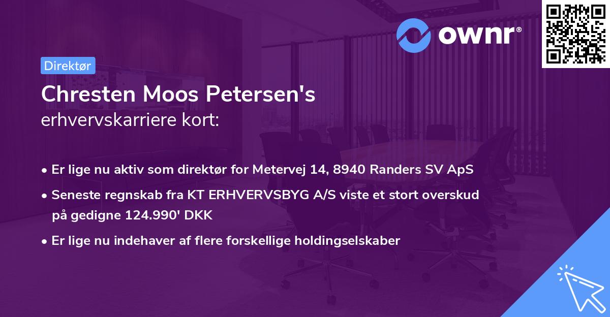 Chresten Moos Petersen's erhvervskarriere kort