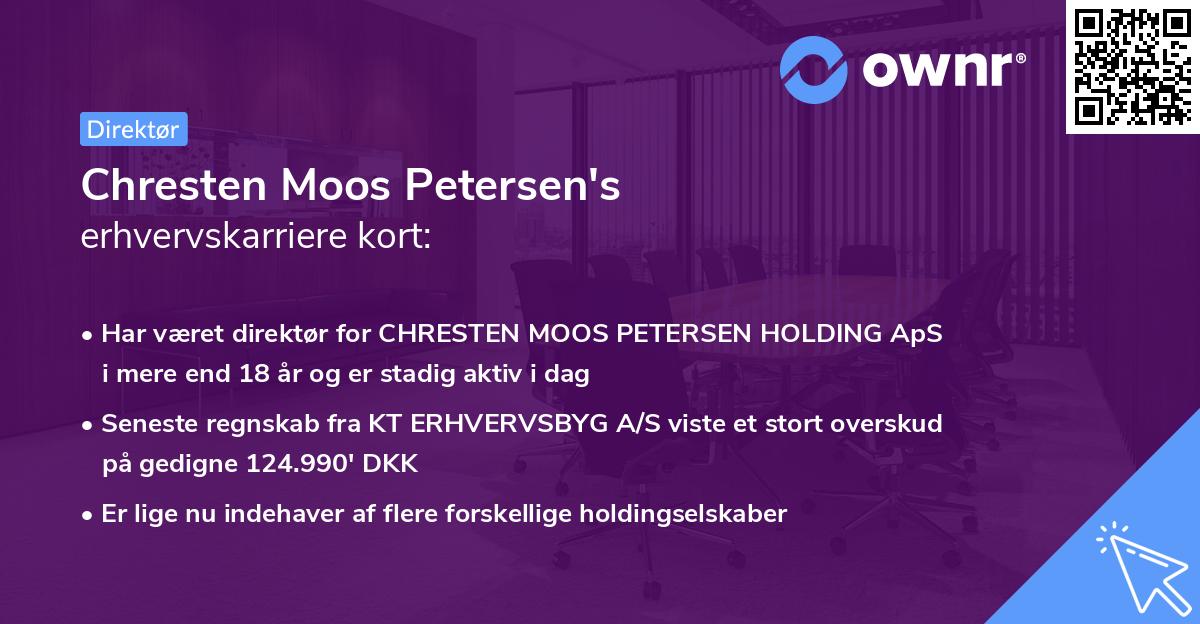 Chresten Moos Petersen's erhvervskarriere kort