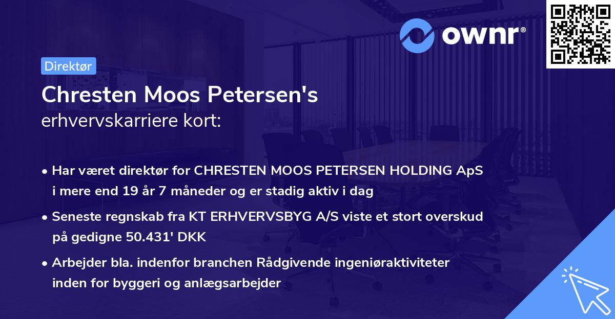 Chresten Moos Petersen's erhvervskarriere kort