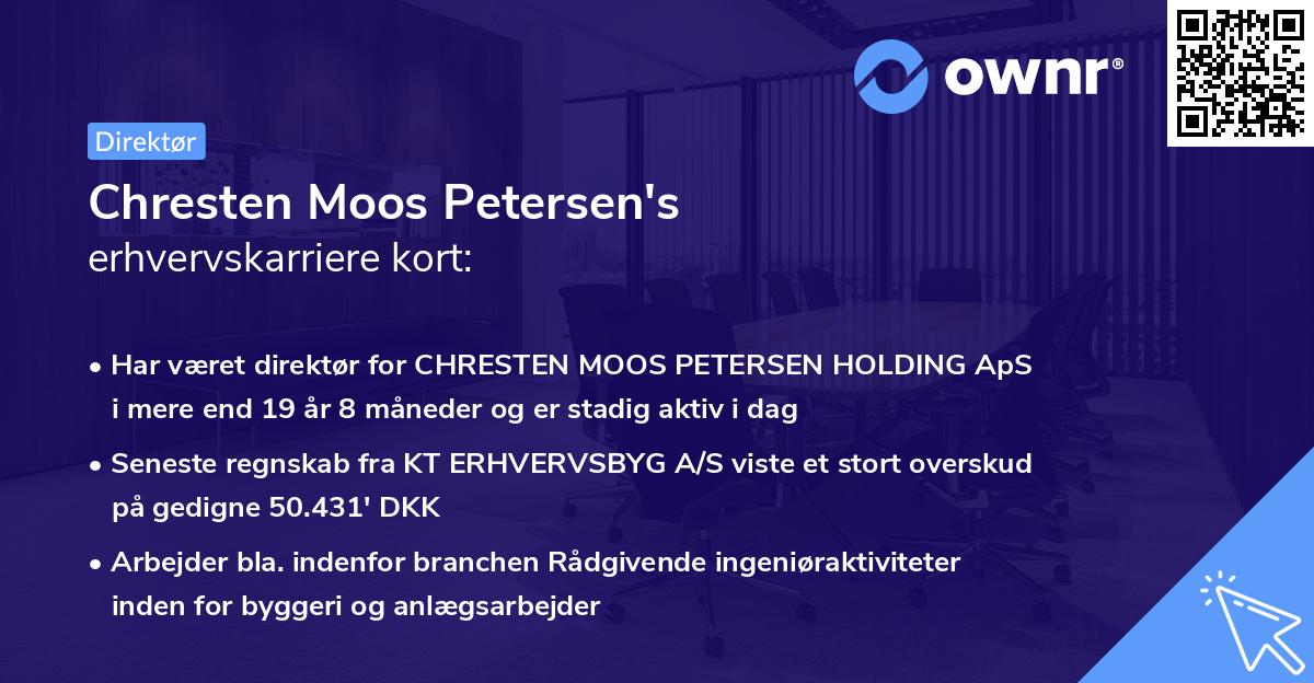 Chresten Moos Petersen's erhvervskarriere kort