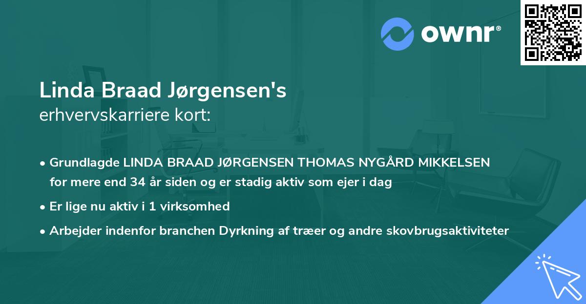 Linda Braad Jørgensen's erhvervskarriere kort