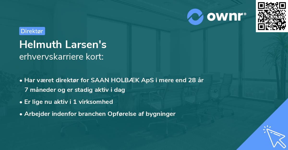 Helmuth Larsen's erhvervskarriere kort