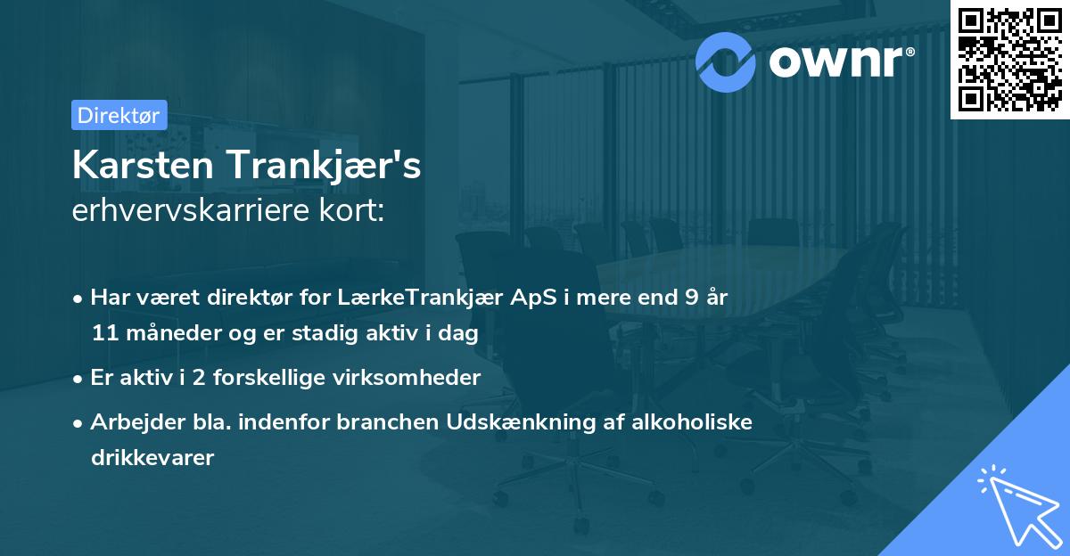 Karsten Trankjær's erhvervskarriere kort
