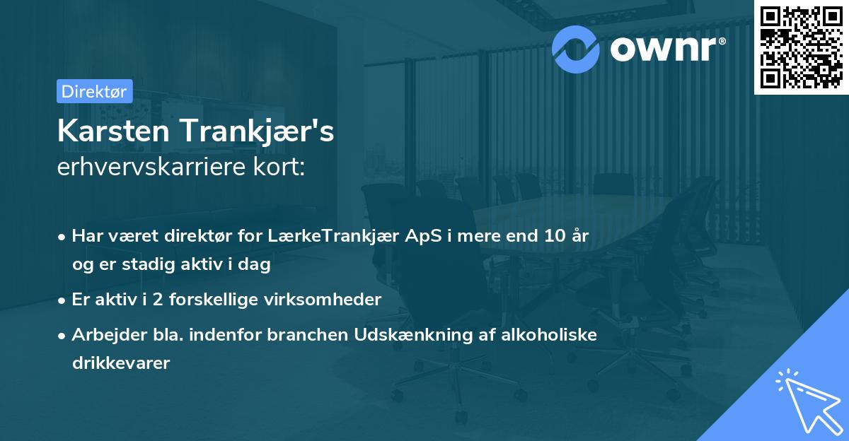 Karsten Trankjær's erhvervskarriere kort