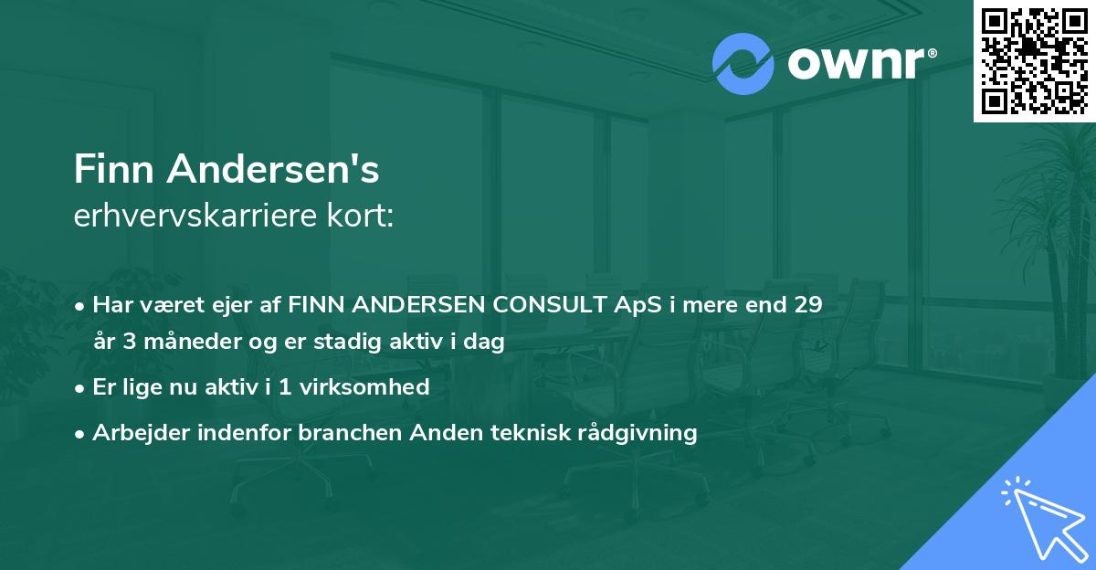 Finn Andersen's erhvervskarriere kort