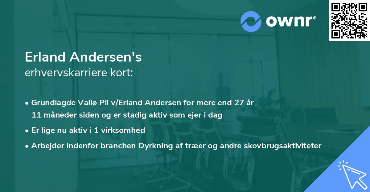 Erland Andersen's erhvervskarriere kort