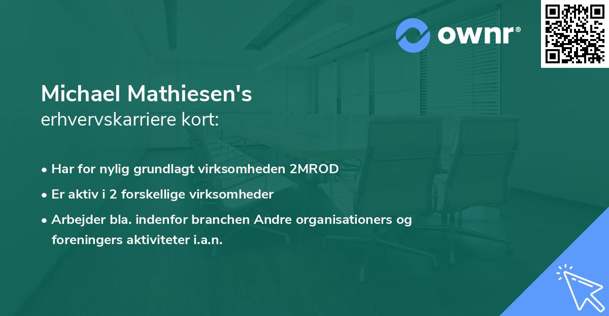 Michael Mathiesen's erhvervskarriere kort