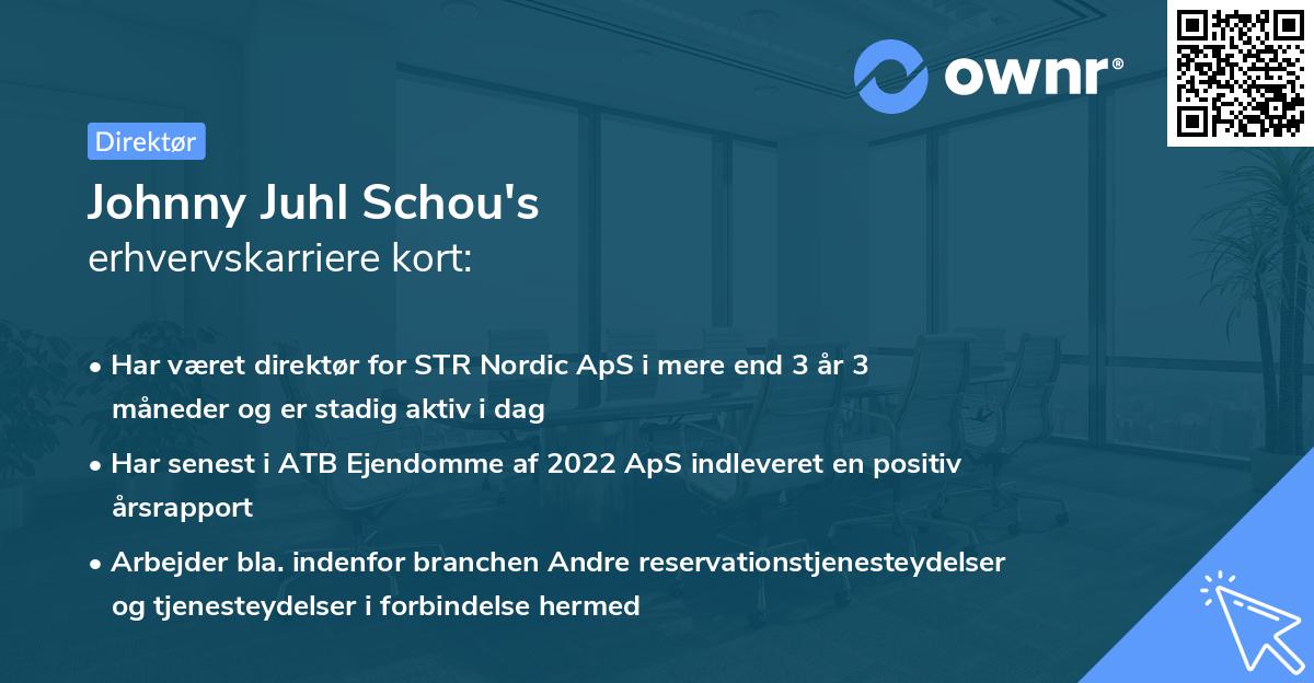 Johnny Juhl Schou's erhvervskarriere kort