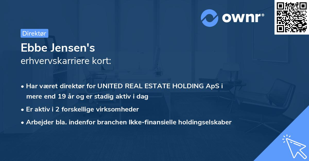 Ebbe Jensen's erhvervskarriere kort