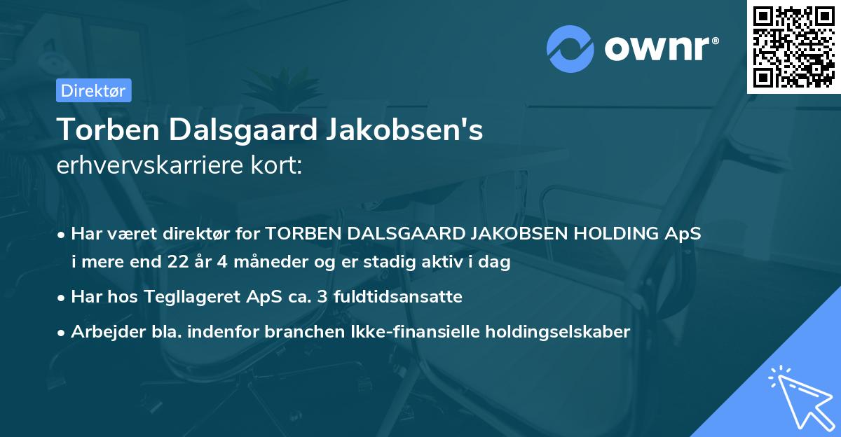 Torben Dalsgaard Jakobsen's erhvervskarriere kort