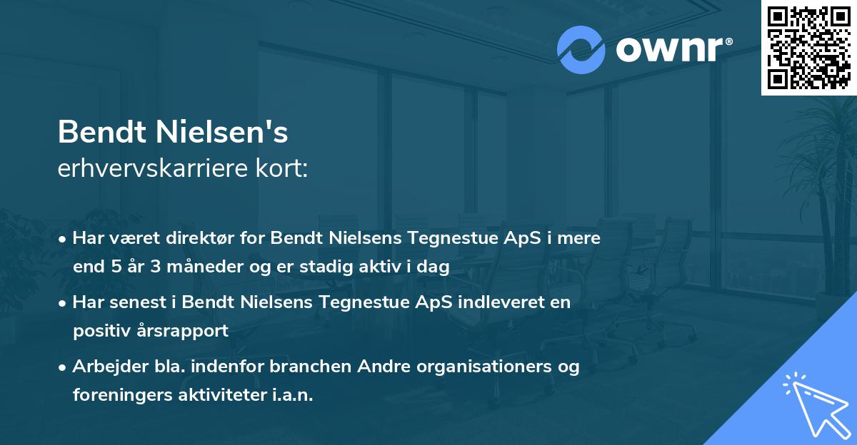 Bendt Nielsen's erhvervskarriere kort