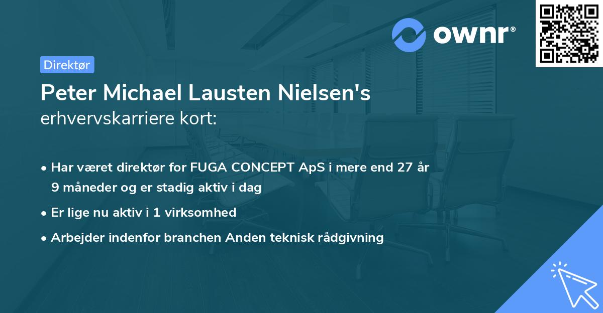 Peter Michael Lausten Nielsen's erhvervskarriere kort