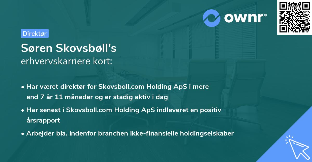 Søren Skovsbøll's erhvervskarriere kort