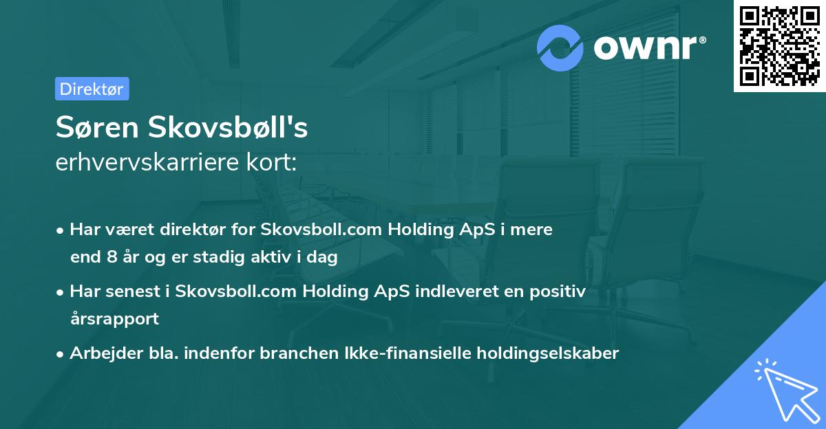 Søren Skovsbøll's erhvervskarriere kort