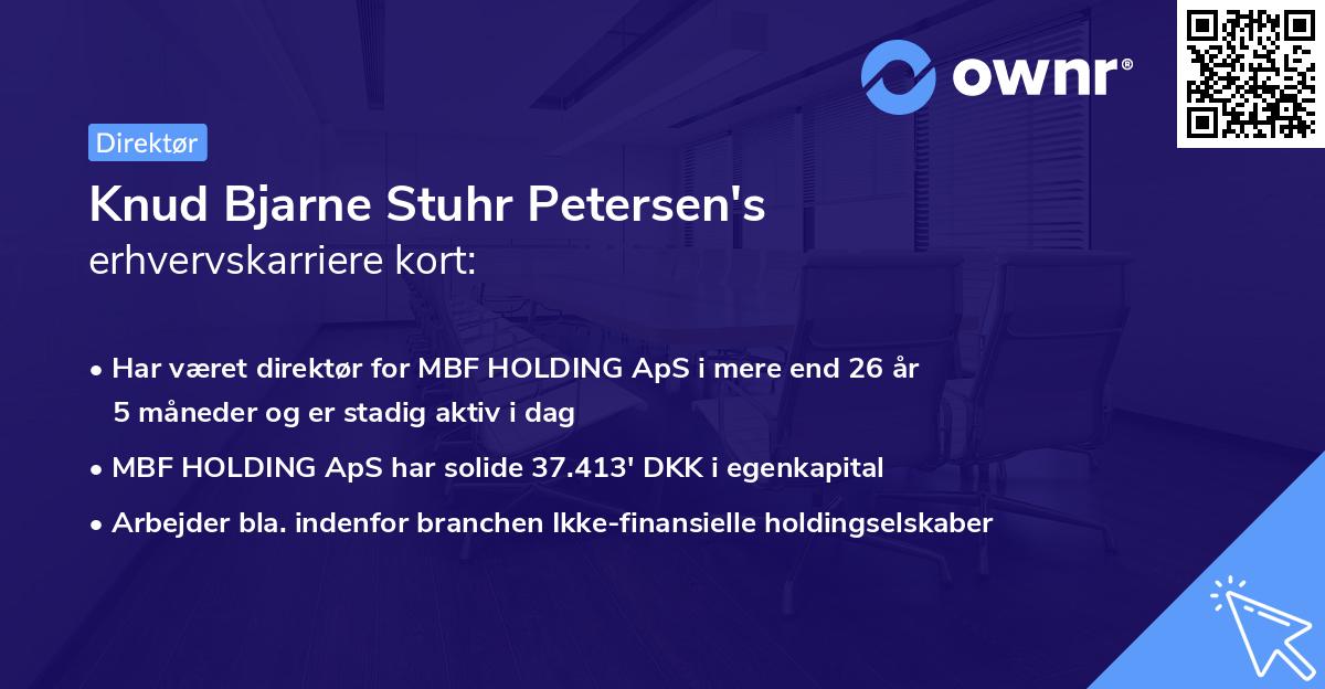 Knud Bjarne Stuhr Petersen's erhvervskarriere kort