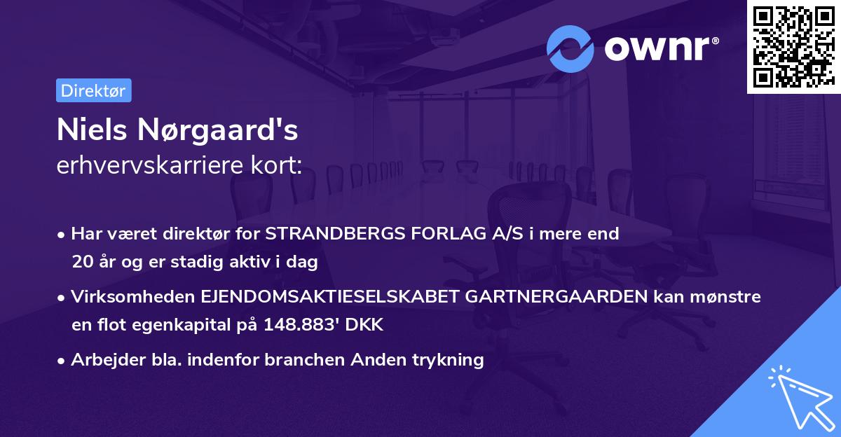 Niels Nørgaard's erhvervskarriere kort