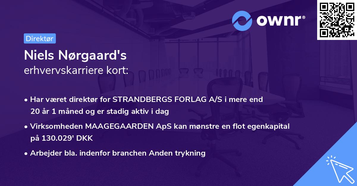 Niels Nørgaard's erhvervskarriere kort