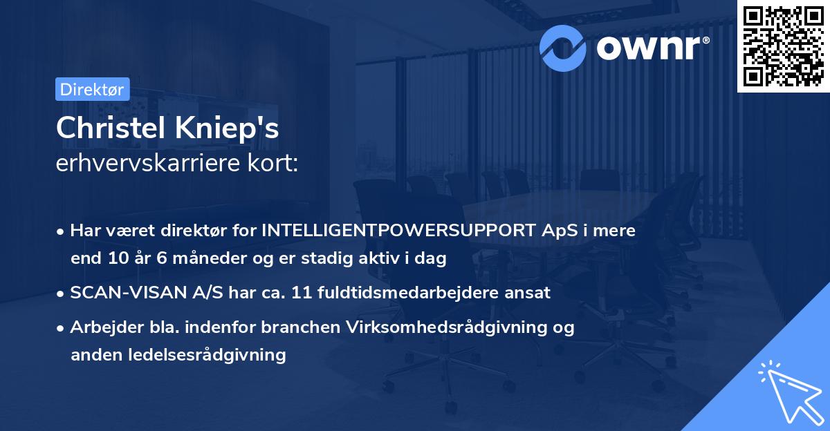 Christel Kniep's erhvervskarriere kort