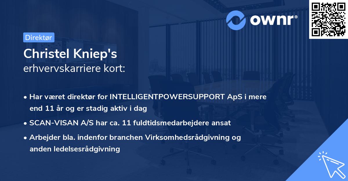 Christel Kniep's erhvervskarriere kort