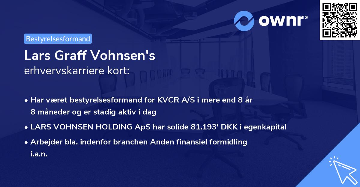 Lars Graff Vohnsen's erhvervskarriere kort