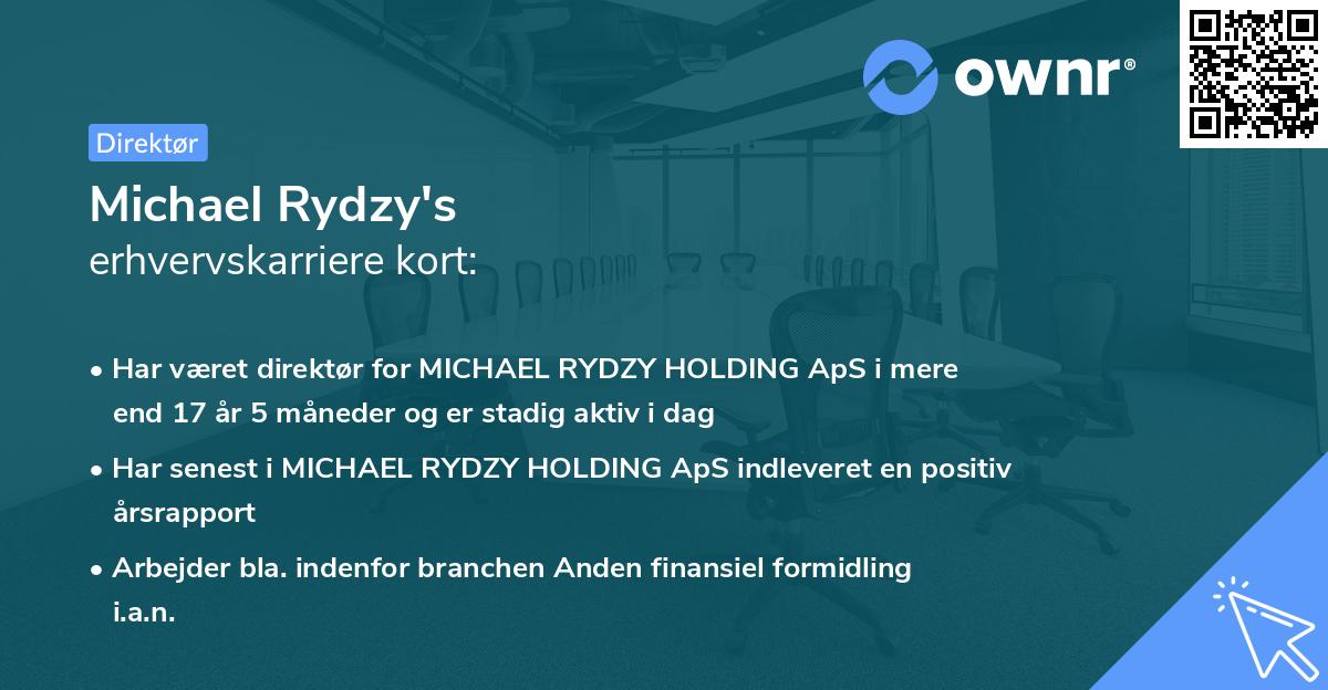 Michael Rydzy's erhvervskarriere kort