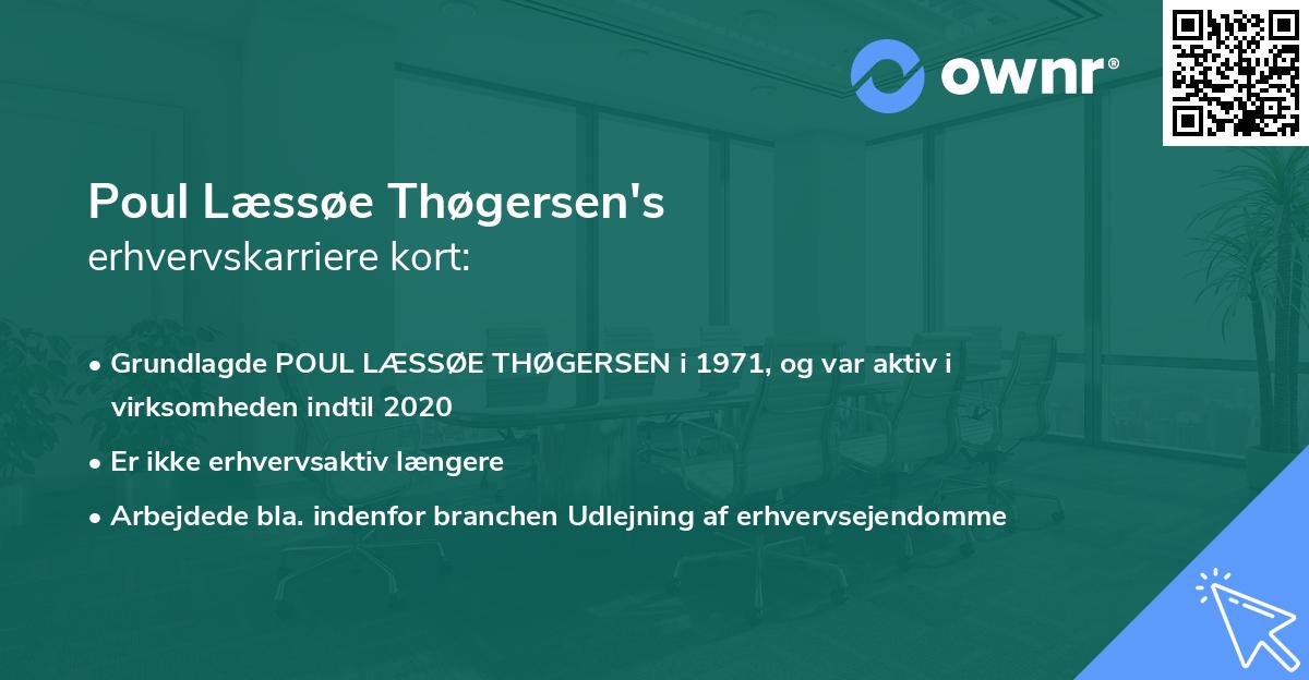 Poul Læssøe Thøgersen's erhvervskarriere kort