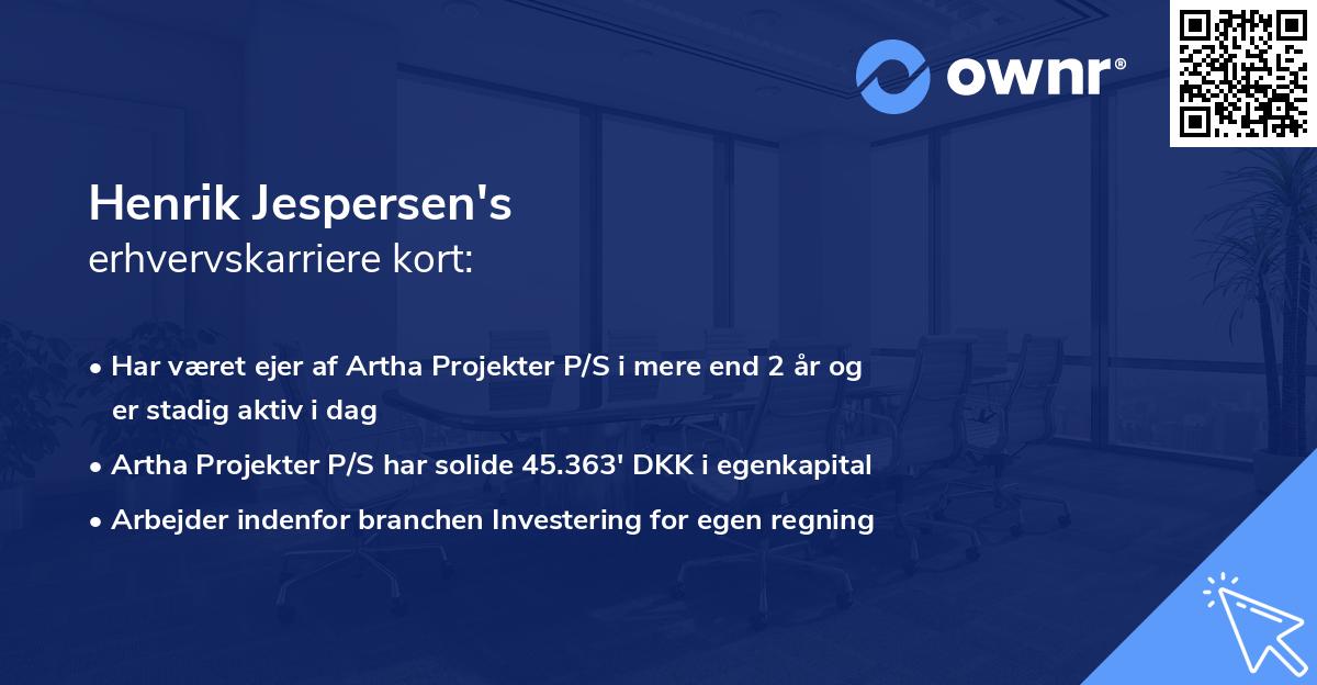 Henrik Jespersen's erhvervskarriere kort