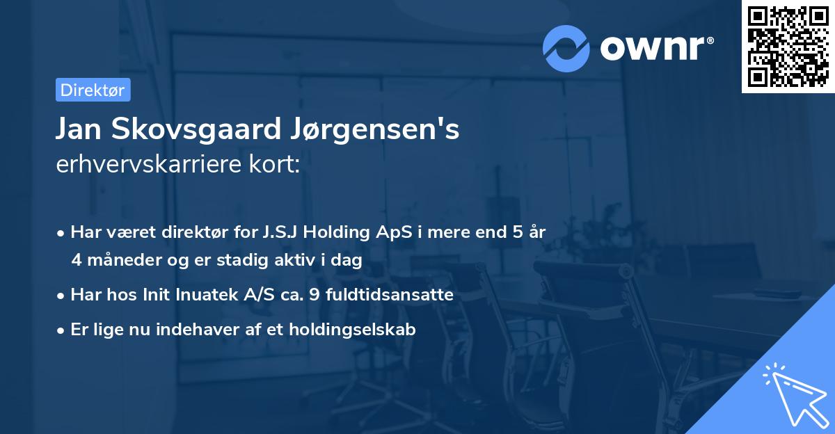 Jan Skovsgaard Jørgensen's erhvervskarriere kort